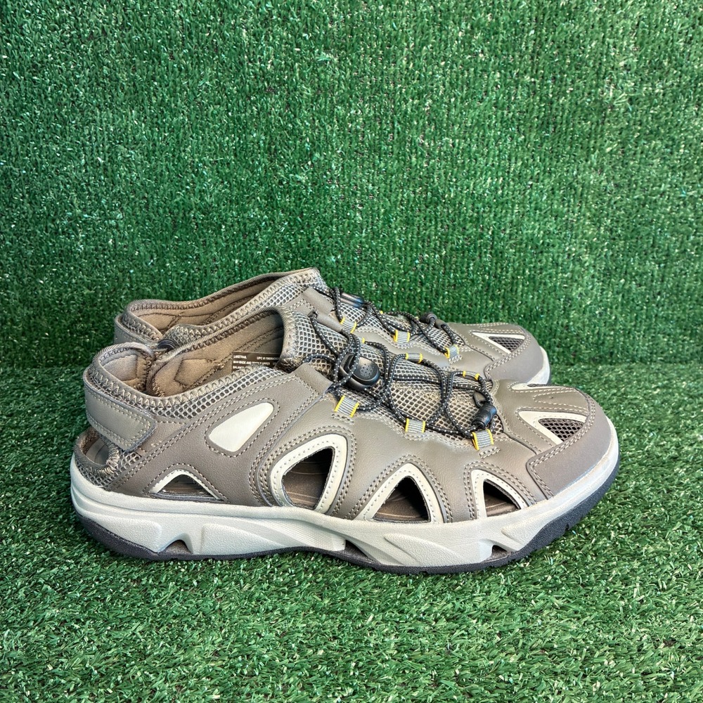 Eddie Bauer Laketrail Bungee Adjustable Hiking Trail Outdoor Sandal Grey Mens 12